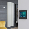 Radiatore Elettrico di Design Verticale - Bianco - 1784 x 590mm (Doppio Pannello) - con Termostato Wi-Fi Touchscreen