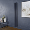 Radiatore Elettrico di Design Verticale - Blu - Scelta di Dimensioni,  Termostato - Hudson Reed