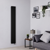 Radiatore Elettrico di Design Verticale - Nero - Scelta di Dimensioni,  Tipo di Elemento Riscaldante,  Opzioni Presa Elettrica o Cavo - Revive