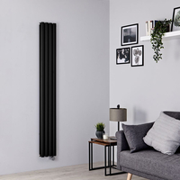 Radiatore Elettrico di Design Verticale - Nero - Scelta di Dimensioni,  Tipo di Elemento Riscaldante,  Opzioni Presa Elettrica o Cavo - Revive
