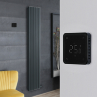Radiatore Elettrico di Design Verticale Antracite - 1784 x 354mm (Doppio Pannello) - con Termostato Wi-Fi Retroilluminato
