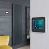 Radiatore Elettrico di Design Verticale Antracite - 1784 x 590mm (Doppio Pannello) - con Termostato Wi-Fi Touchscreen