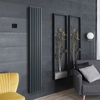 Radiatore Elettrico di Design Verticale Antracite - Alto 1784mm - Scelta di Dimensioni e Termostato - Revive Ardus