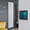 Radiatore Elettrico di Design Verticale Bianco - 1784 x 472mm (Doppio Pannello) - con Termostato Wi-Fi Touchscreen