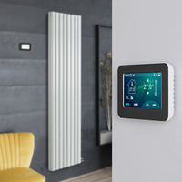 Radiatore Elettrico di Design Verticale Bianco - 1784 x 472mm (Doppio Pannello) - con Termostato Wi-Fi Touchscreen