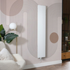 Radiatore Elettrico di Design Verticale Bianco - 1800mm x 300mm - con Elemento Riscaldante Termostatico Wi-Fi con Presa Elettrica