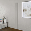 Radiatore Elettrico di Design Verticale Bianco - Pannello Doppio - 1780mm x 236mm - con Elemento Termostatico Bluetooth