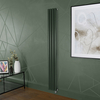 Radiatore Elettrico di Design Verticale Verde (Evergreen) - Scelta di Dimensioni,  Termostato e Copri Cavi - Revive