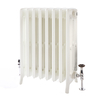 Radiatore in Ghisa - 4 Colonne - 760mm Altezza - Bianco Porcellana - Scelta di Dimensioni - Isabel