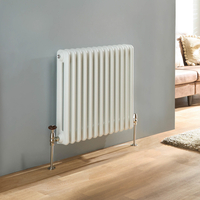 Radiatore Orizzontale a Doppia Colonna - Bianco - 600mm x 600mm - Atticus