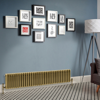 Radiatore Orizzontale a Tripla Colonna Tradizionale Ottone Naturale- 300mm x 1595mm - Regent