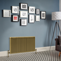 Radiatore Orizzontale a Tripla Colonna Tradizionale Ottone Naturale- 500mm x 1010mm - Regent