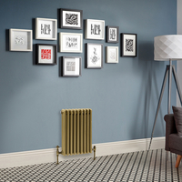 Radiatore Orizzontale a Tripla Colonna Tradizionale Ottone Naturale- 600mm x 425mm - Regent