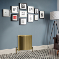 Radiatore Orizzontale a Tripla Colonna Tradizionale Ottone Naturale- 600mm x 605mm - Regent