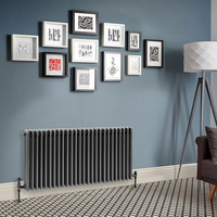 Radiatore Orizzontale a Tripla Colonna Tradizionale Peltro - 600mm x 1190mm - Regent