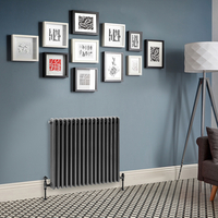 Radiatore Orizzontale a Tripla Colonna Tradizionale Peltro - 750mm x 785mm - Regent