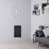 Radiatore Orizzontale Antracite di Design con Attacchi Centrali - 654W - 635 x 413mm - Revive Caldae