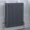 Radiatore Orizzontale Antracite in Stile Ghisa - 600 x 605 x 100mm - 950W - Regent