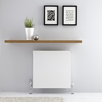 Radiatore Orizzontale Bianco a Piastra Radiante Type 21 - 987W - 600 x 600mm - Merus