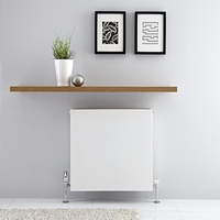 Radiatore Orizzontale Bianco a Piastra Radiante Type 22 - 1299W - 600 x 600mm - Merus