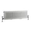 Radiatore Orizzontale Bianco in Stile Ghisa - 300 x 1010 x 100mm - 889W - Regent