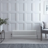 Radiatore Orizzontale Bianco in Stile Ghisa - 300 x 1190 x 68mm - 827W - Regent