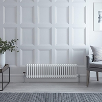 Radiatore Orizzontale Bianco in Stile Ghisa - 300 x 1190 x 68mm - 827W - Regent