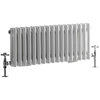 Radiatore Orizzontale Bianco in Stile Ghisa - 300 x 785 x 68mm - 541W - Regent