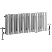 Radiatore Orizzontale Bianco in Stile Ghisa - 300 x 785 x 68mm - 541W - Regent