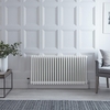 Radiatore Orizzontale Bianco in Stile Ghisa - 600 x 1190 x 100mm - 1900W - Regent