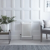 Radiatore Orizzontale Bianco in Stile Ghisa - 600 x 425 x 68mm - 510W - Regent
