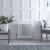 Radiatore Orizzontale Bianco in Stile Ghisa - 600 x 605 x 139mm - 1234W - Regent