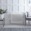 Radiatore Orizzontale Bianco in Stile Ghisa - 600 x 785 x 100mm - 1243W - Regent