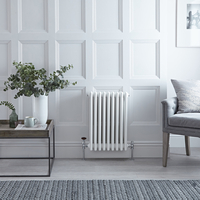 Radiatore Orizzontale Bianco in Stile Ghisa - 750 x 444mm - 1111 Watt - Stelrad Regal Hudson Reed
