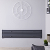 Radiatore Orizzontale di Design Antracite - 354 x 1780mm - 888W - Revive