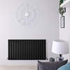 Radiatore Orizzontale di Design Nero Opaco - 635 x 1190mm - 1064W - Delta