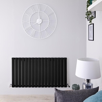 Radiatore Orizzontale di Design Nero Opaco - 635 x 1190mm - 1064W - Delta