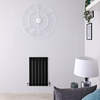 Radiatore Orizzontale di Design Nero Opaco - 635 x 420mm - 376W - Delta