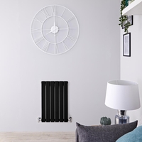 Radiatore Orizzontale di Design Nero Opaco - 635 x 420mm - 376W - Delta