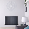 Radiatore Orizzontale Doppio di Design Antracite - 635 x 980mm - 1338W - Delta