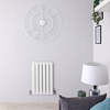 Radiatore Orizzontale Doppio di Design Bianco - 635 x 420mm - 573W - Delta
