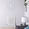 Radiatore Orizzontale Doppio di Design Bianco - 635 x 630mm - 860W - Delta
