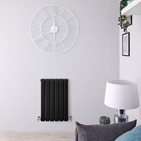 Radiatore Orizzontale Doppio di Design Nero Opaco - 635 x 420mm - 573W - Delta