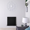 Radiatore Orizzontale Doppio di Design Nero Opaco - 635 x 630mm - 860W - Delta