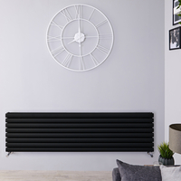 Radiatore Orizzontale Nero Opaco - 1611W - 472 x 1600mm - Revive