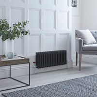 Radiatore Orizzontale Tradizionale a Tripla Colonna Antracite - 300mm x 785mm - Regent