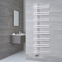 Radiatore Scaldasalviette - Design con Elementi Orizzontali - Alluminio - Bianco - 1600mm x 500mm - 701 Watt
