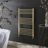 Radiatore Scaldasalviette - Design Piatto - Acciaio Inossidabile Effetto Oro Satinato - 800mm x 500mm