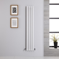 Radiatore Singolo di Design Verticale Bianco - 1400 x 236mm - 457W - Revive