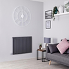 Radiatore Termoarredo Elettrico di Design Orizzontale Antracite - 635 x 1000mm - 1000W - Sloane